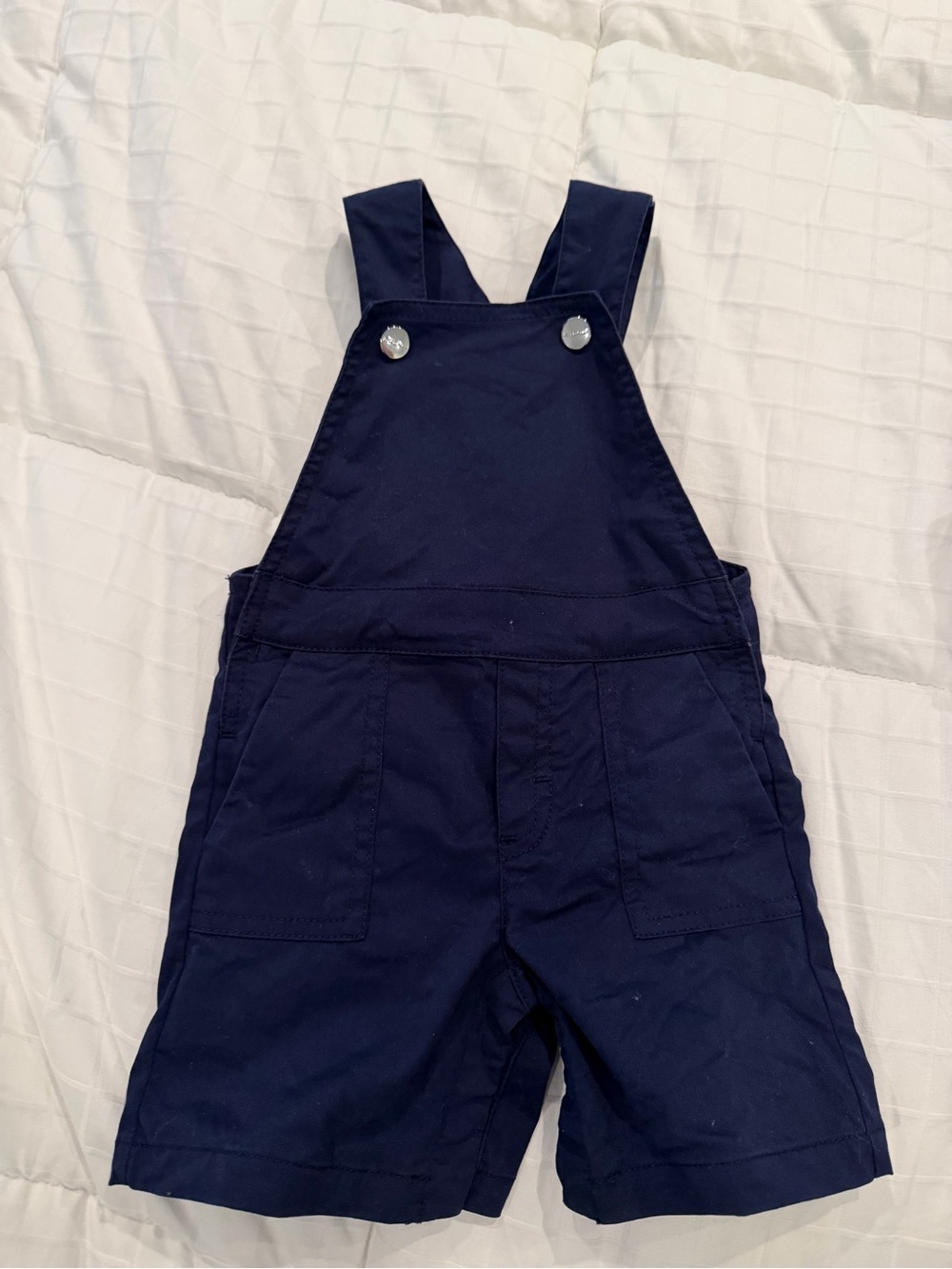 Jacadi Navy Cotton Short Overalls for Kids